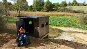 The Sharonville State Game Area in Grass Lake, Mich. has adaptive blinds to help aid those with health challenges get a better view. PHOTO CREDIT: Michigan Operation Freedom Outdoors